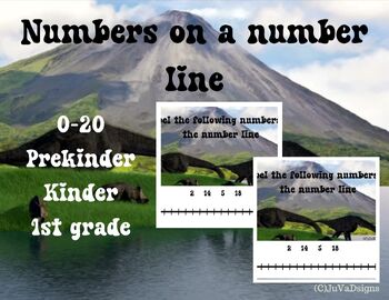 Preview of Printable Blank Open Number Lines to 20 Prek Kinder First Grade |Task Cards