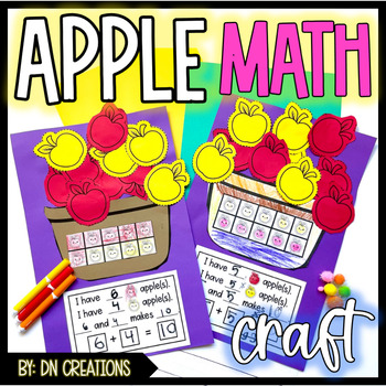 Preview of Apple Craft l Kindergarten Math Craft l Fall Math Craft for Numbers to 10