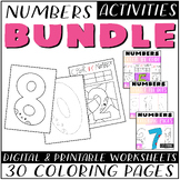 Numbers to 10 Editable Color By Code Worksheet Activity, Color By Numbers