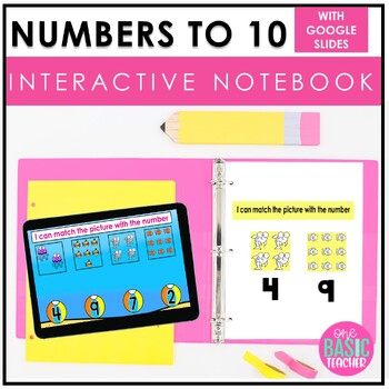 Preview of Numbers to 10 Interactive Notebook for Math Centers