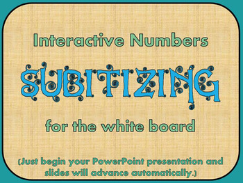 Preview of Numbers to 10 Interactive Subitizing