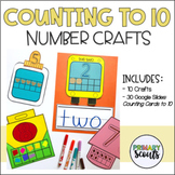 Back to School Counting Crafts, Numbers to 10, Back to Sch