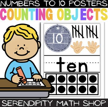 Preview of Numbers to 10 Math Posters
