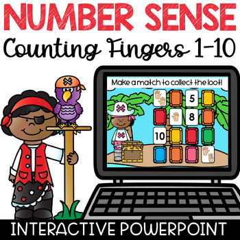 Preview of Numbers to 10 Number Sense Activity Counting Fingers Digital Math Game
