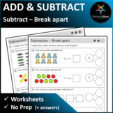 Numbers to 10 - Subtraction - Break Apart - Worksheets - S