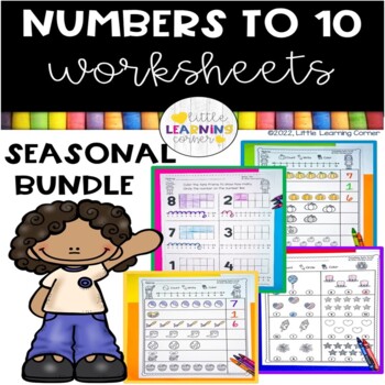 Preview of Numbers to 10 HOLIDAY BUNDLE Worksheets