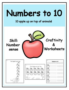 Preview of Numbers to 10 - Ten Apples on Animals