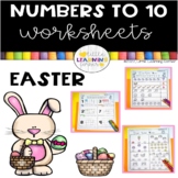 Numbers to 10 Worksheets EASTER  / APRIL Counting Practice