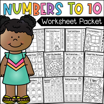 Preview of Numbers to 10 Worksheets - MEGA PACK