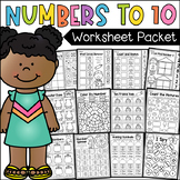 Numbers to 10 Worksheets - MEGA PACK
