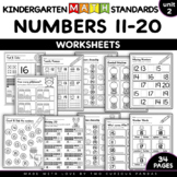 Numbers to 11-20 Worksheets - Math Standards