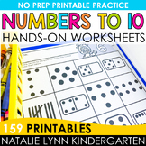Numbers to 10 Worksheets for Numbers and Numbers Sense 0-1
