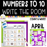 Numbers to 10 Write the Room APRIL math 1-10