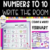 Numbers to 10 Write the Room FEBRUARY math 1-10