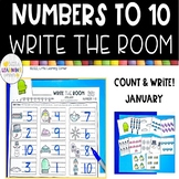 Numbers to 10 Write the Room JANUARY math 1-10