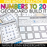 Numbers to 10 and 20 Geoboard Mats Shape Building PreK Kin