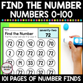 Numbers to 100 Find the Number Identification Worksheets