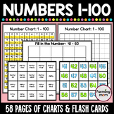 Writing Numbers to 100 Number Flashcards and Blank Hundreds Chart