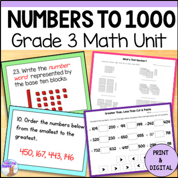 Preview of Numbers to 1,000 Unit - Composing, Comparing, Place Value (Grade 3 Math Ontario)