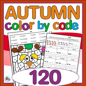 Preview of Halloween Counting with Numbers to 120 Coloring by Code with Skip Counting