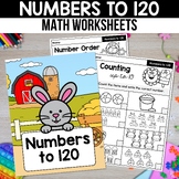Numbers to 120 Math Worksheets Number Writing Trace Practi