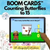 Numbers to 15 Counting Butterflies - BOOM™ CARDS