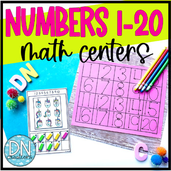 Preview of Unicorn Counting Math Center l Ten Frames Practice | Numbers to 20