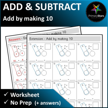 Preview of Numbers to 20 - Add by Making 10 Extension Activity - Singapore Math