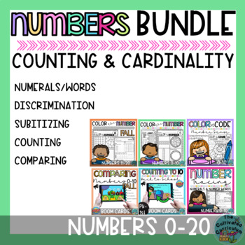 Preview of Numbers to 20 Counting & Cardinality BUNDLE 