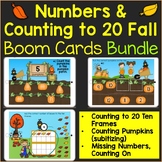 Numbers to 20 & Counting to 20 Fall Digital Boom Cards Bundle