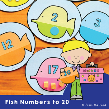 Preview of Numbers to 20 Fish Counting and Math Play Cards