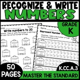 Numbers to 20 Kindergarten Worksheets K.CC.A.3