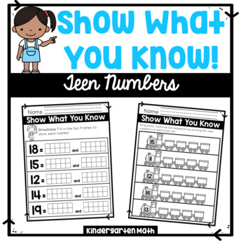 Preview of Teen Numbers Worksheets