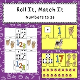 Numbers to 20 - Roll It, Match It for Math Centers