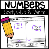 Numbers to 20 Sort, Glue & Write