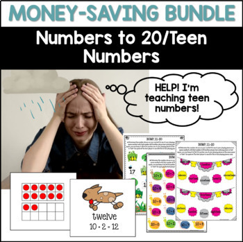 Preview of NUMBERS TO 20/TEEN NUMBERS Bundle | Games, Read, Write, Compare, Represent