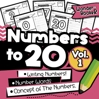 Preview of Writing Numbers to 20, Number Sense, Tracing Sheets for Kindergarten Vol.1