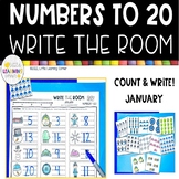 Numbers to 20 Write the Room JANUARY math 1-20