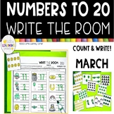 Numbers to 20 Write the Room MARCH math 1-20