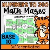 Base 10 Blocks for Numbers to 200 Math Maze Worksheets for