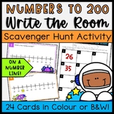 Numbers to 200 on a Number Line Write the Room Scavenger H
