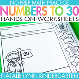 Numbers to 30 Kindergarten Math Worksheets Activities for 