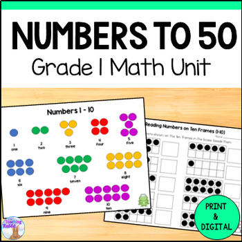 Preview of Numbers to 50 Unit - Composing, Comparing, Ordering - Grade 1 Math (Ontario)