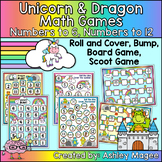 Numbers to 6 and Numbers to 12 Math Games: Unicorn and Dra