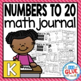 Numbers to Twenty Math Review Journal for Kindergarten