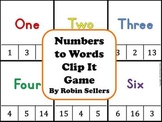 Numbers to Words Clip It Game