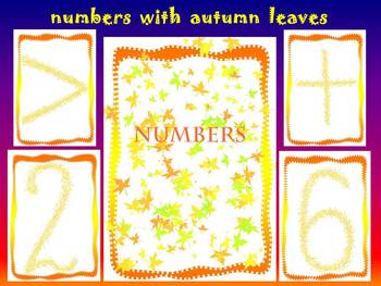 Preview of Fall - Numbers cards - Clip Art