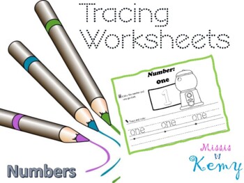 Preview of Numbers words tracing (1-10) Worksheet