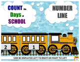 Numer Line:  Counting the Number of School Days - Train Theme