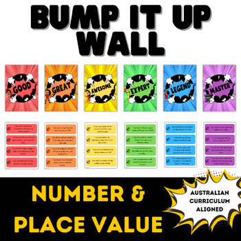 Preview of Number & Place Value Bump it up Wall - Student Friendly